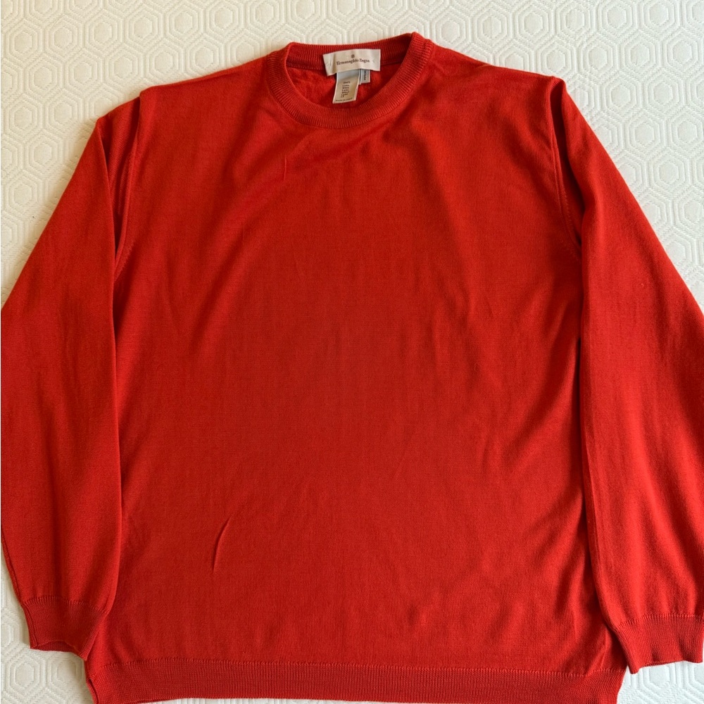Classic Red Men's Sweater Ermenegildo Zenga